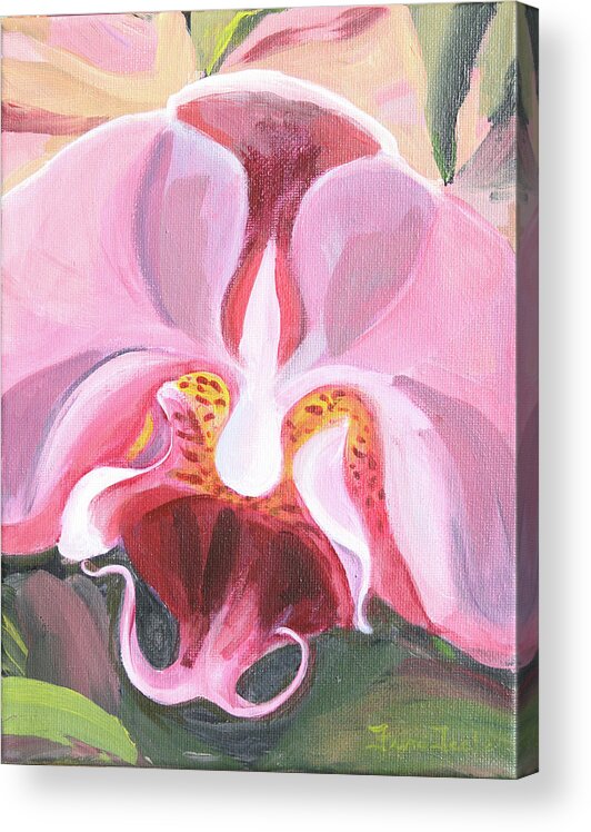 Orchid Acrylic Print featuring the painting Orchid I by Trina Teele