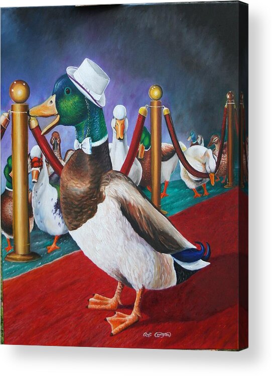  Ducks Acrylic Print featuring the painting Oscar by Arthur Covington