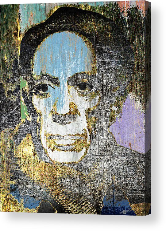 Metal Acrylic Print featuring the mixed media Pablo Picasso 2 by Tony Rubino