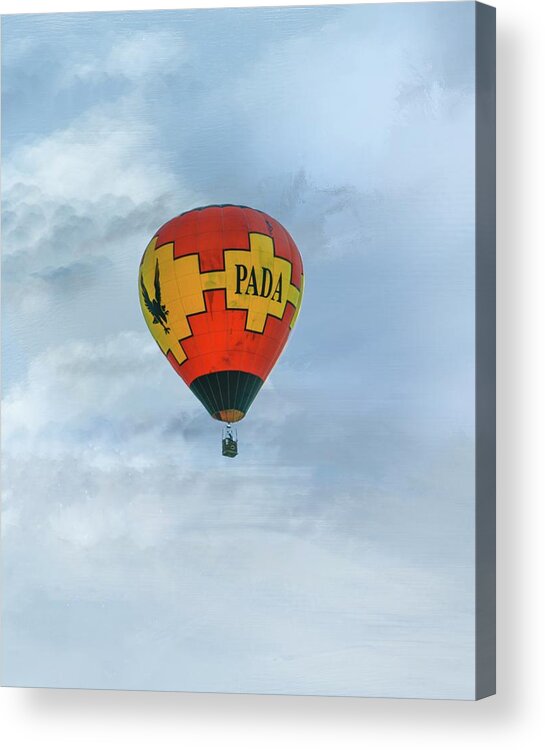 Hot Air Balloon Acrylic Print featuring the photograph PADA Flying Hi by Mary Timman