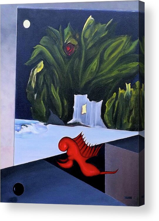 Digital Acrylic Print featuring the painting Pandora's Box by Robert Henne