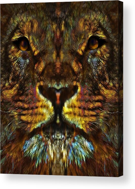 Panthera Acrylic Print featuring the digital art Panthera by Devalyn Marshall