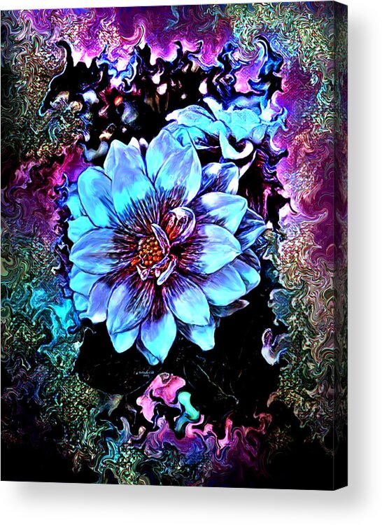 Digital Art Acrylic Print featuring the digital art Pastel Flowers by Artful Oasis