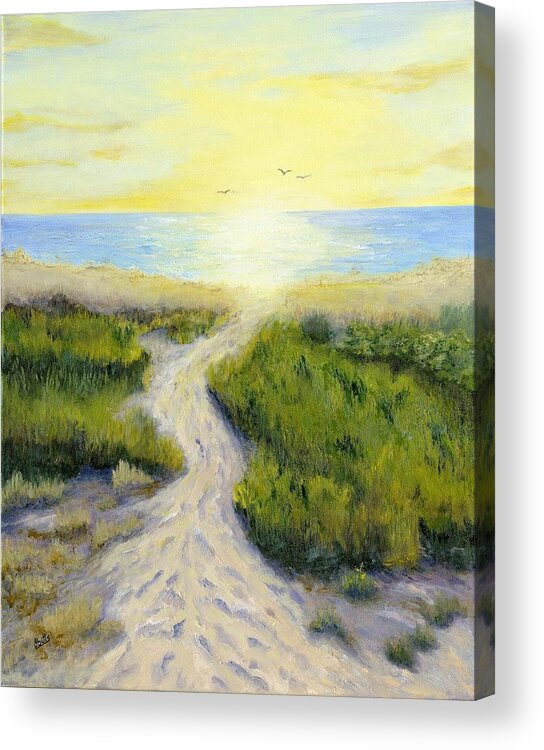 Beach Acrylic Print featuring the painting Path to Serenity by Deborah Butts