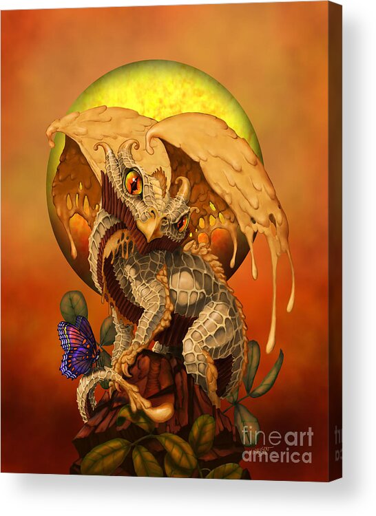 Dragon Acrylic Print featuring the digital art Peanut Butter Dragon by Stanley Morrison
