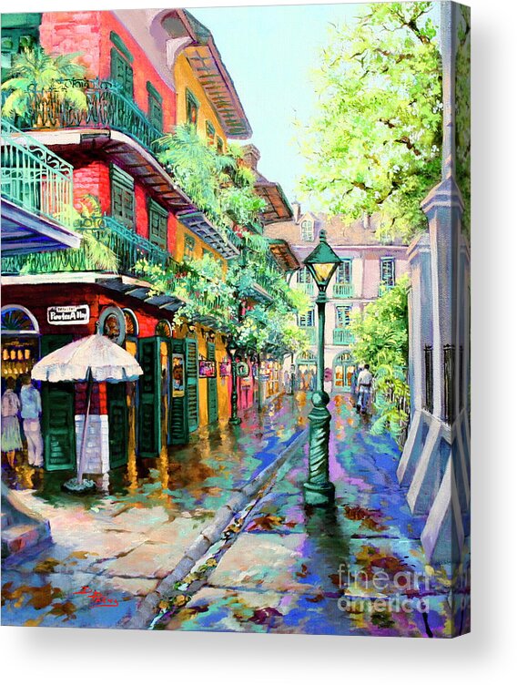New Orleans Art Acrylic Print featuring the painting Pirates Alley - French Quarter Alley by Dianne Parks