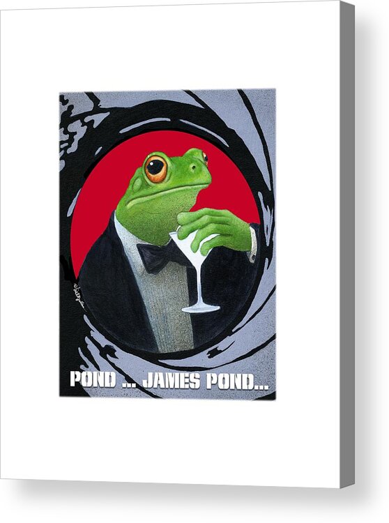 Will Bullas Acrylic Print featuring the painting Pond...James Pond... by Will Bullas