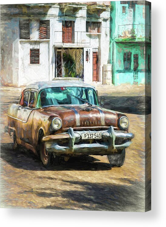 Architectural Photographer Acrylic Print featuring the photograph Pontiac Havana by Lou Novick