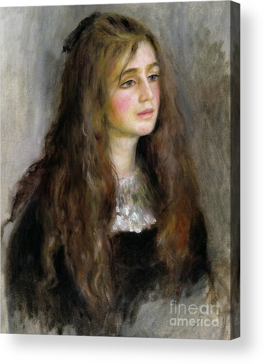 Portrait Of Julie Manet Acrylic Print featuring the painting Portrait of Julie Manet by Pierre Auguste Renoir
