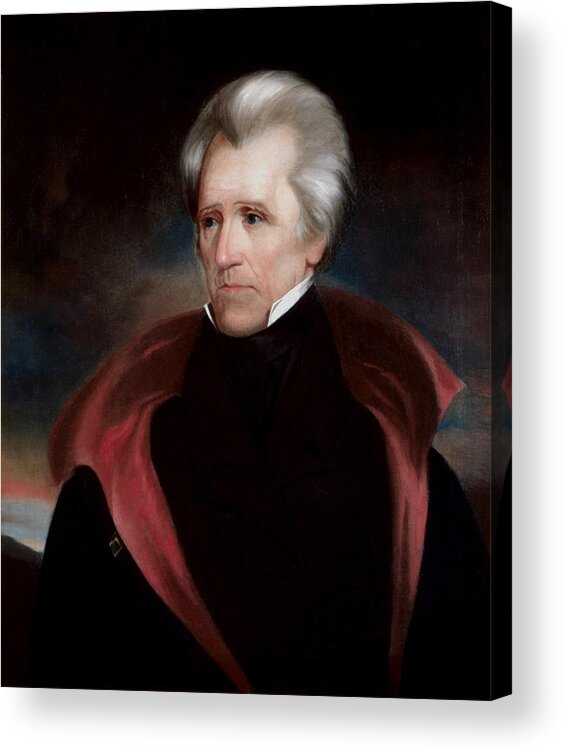 Andrew Jackson Acrylic Print featuring the painting President Jackson by War Is Hell Store