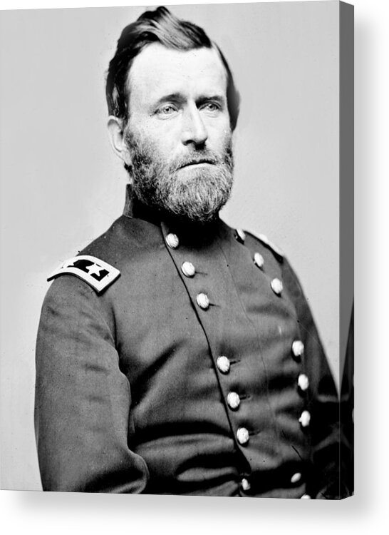 ulysses S Grant Acrylic Print featuring the photograph President Ulysses S Grant in Uniform by International Images
