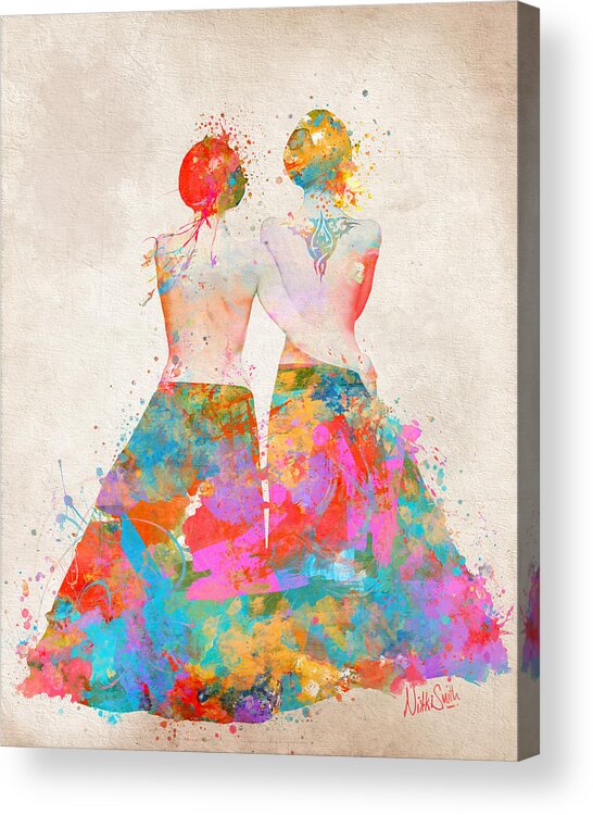 Lovewins Acrylic Print featuring the digital art Pride not Prejudice by Nikki Marie Smith