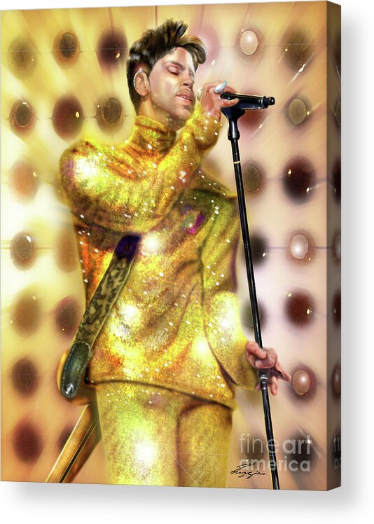 Prince Acrylic Print featuring the painting Diamonds And Pearls by Reggie Duffie