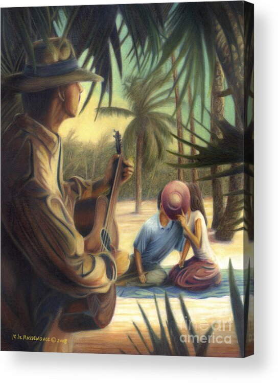 Music Art Acrylic Print featuring the drawing Private Serenade by Mike Massengale