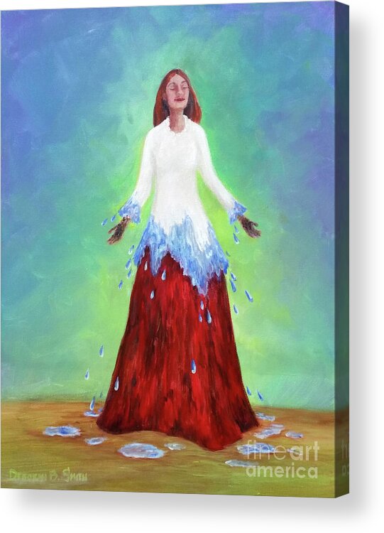 Woman Acrylic Print featuring the painting Purification by Deborah Smith