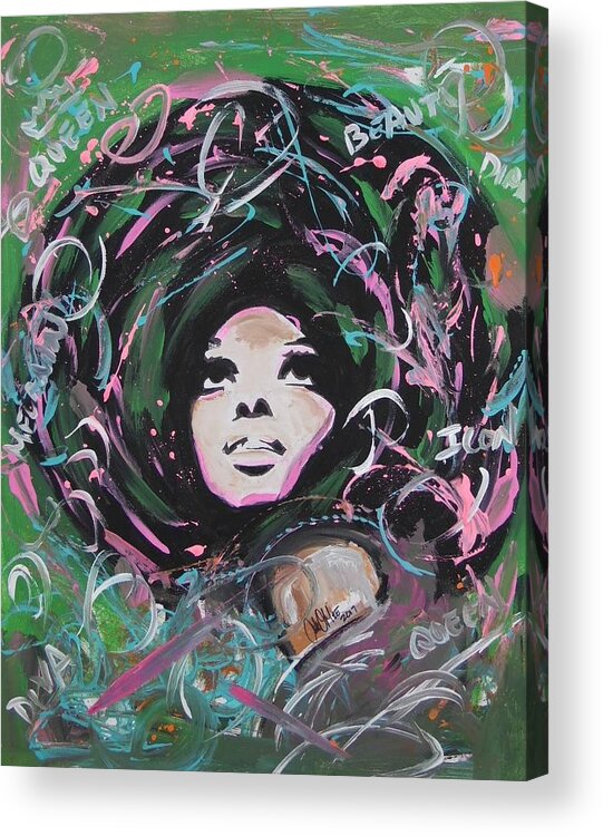Singer Acrylic Print featuring the painting Queen Of Queens by Antonio Moore