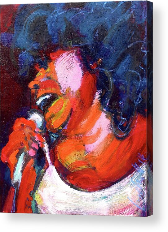 Paintings Acrylic Print featuring the painting Queen of the Blues by Les Leffingwell