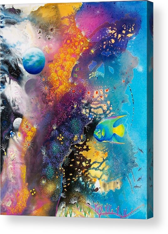 Beach House Acrylic Print featuring the painting Queen of the Reef by Lee Pantas