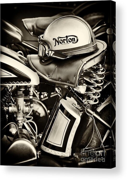 Norton Acrylic Print featuring the photograph Ready to Ride by Tim Gainey