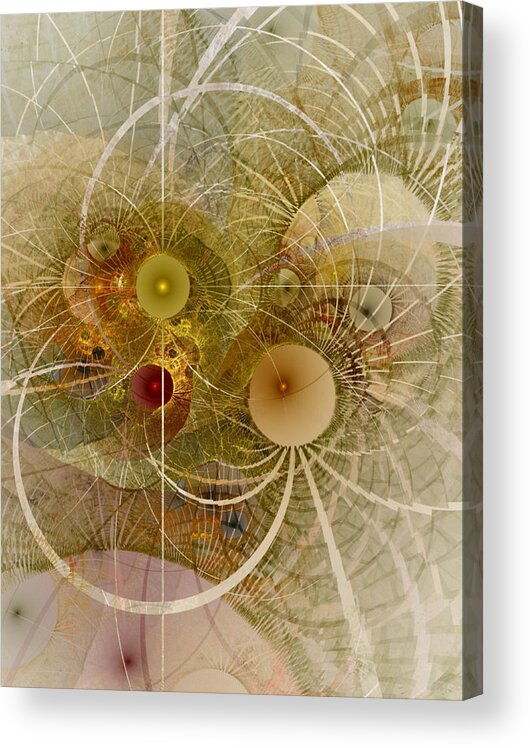 Abstract Acrylic Print featuring the digital art Rising Spring - Fractal Art by Nirvana Blues