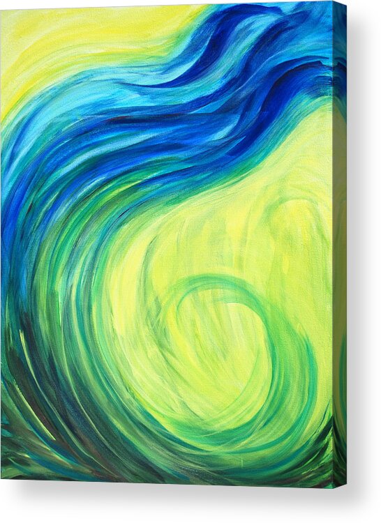 River Acrylic Print featuring the painting River of Life by Deb Brown Maher