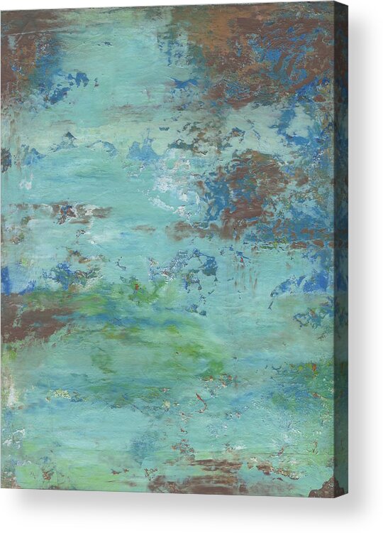Abstract Acrylic Print featuring the painting River Shallows 1 by Marcy Brennan