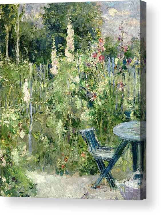 Roses Acrylic Print featuring the painting Roses Tremieres by Berthe Morisot