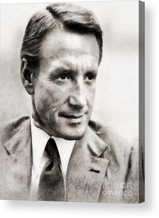 Hollywood Acrylic Print featuring the painting Roy Scheider, Actor by Esoterica Art Agency