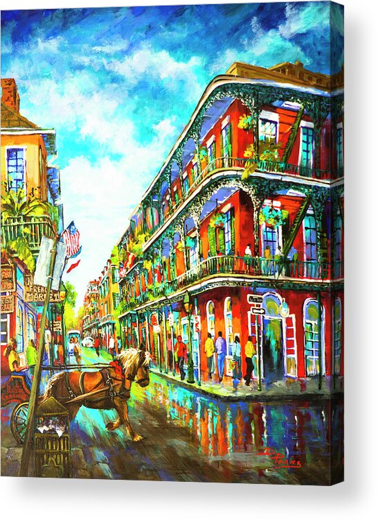 New Orleans Art Acrylic Print featuring the painting Royal Carriage - New Orleans French Quarter by Dianne Parks