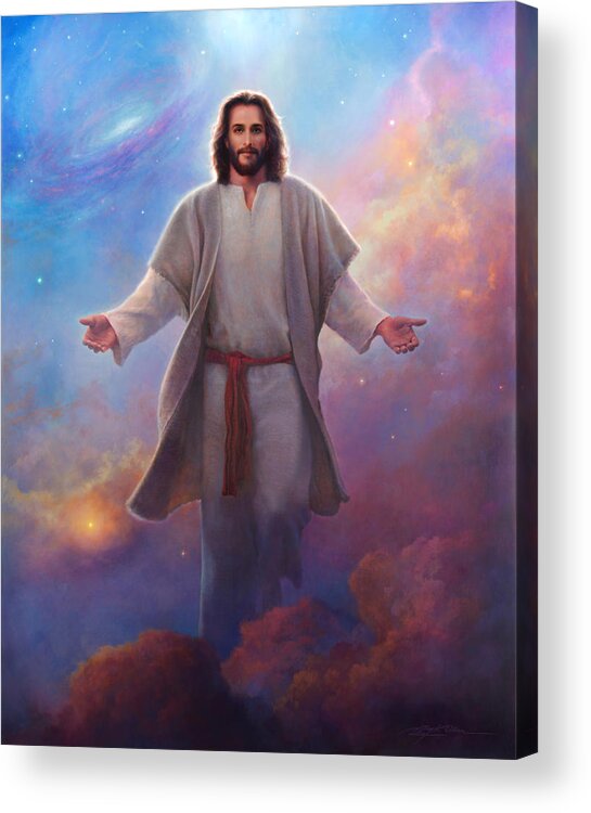 Jesus Acrylic Print featuring the painting Sacred Space by Greg Olsen