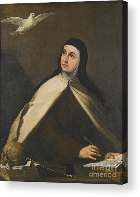 Jusepe De Ribera Acrylic Print featuring the painting Saint Teresa Of Avila by MotionAge Designs