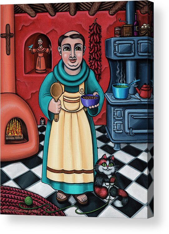 San Pascual Acrylic Print featuring the painting San Pascual Paschal by Victoria De Almeida