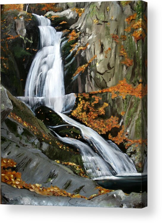 Art Acrylic Print featuring the painting Sanderson Falls MA by Susan Moore