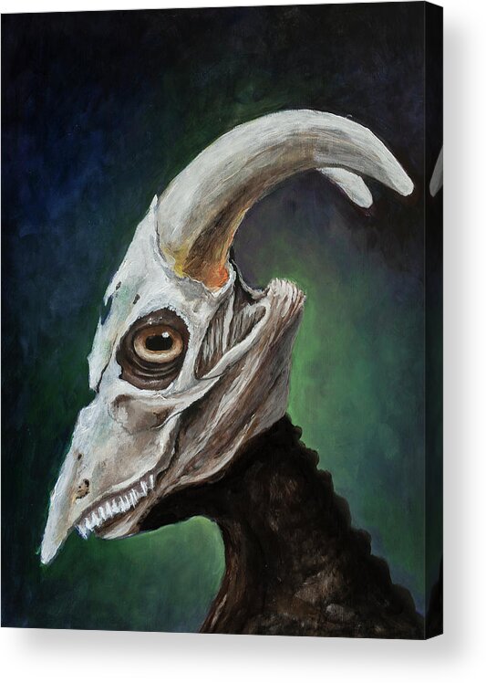 Saytr Acrylic Print featuring the painting Saytr by Rick Mosher