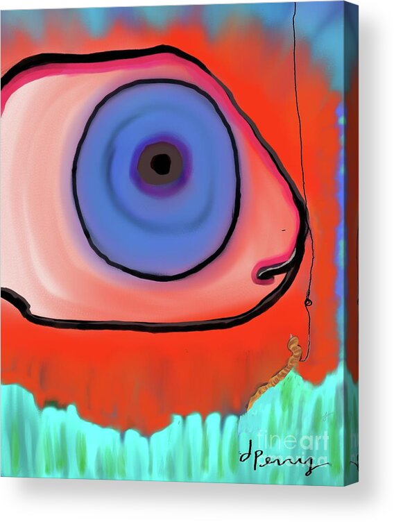 Fish Art Acrylic Print featuring the digital art Second Thoughts by D Perry