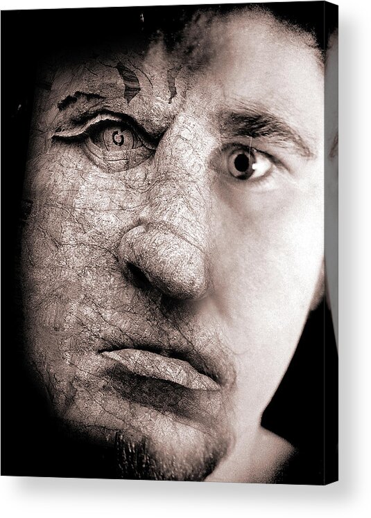 Surrealism Acrylic Print featuring the photograph Self-Portrait at 20 by Jim Painter