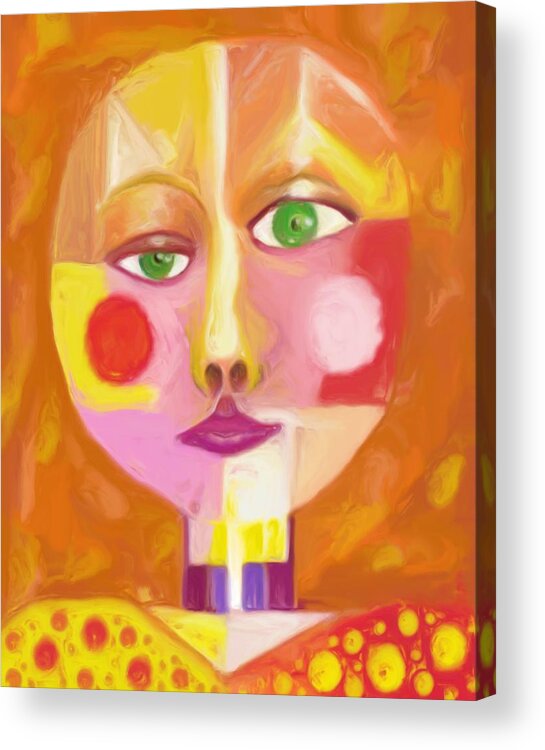 Self Portrait Acrylic Print featuring the painting Self by Shelley Bain