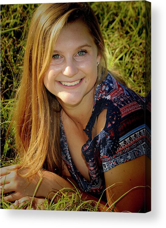 Senior. Smile Acrylic Print featuring the photograph Senior 2 by Keith Lovejoy