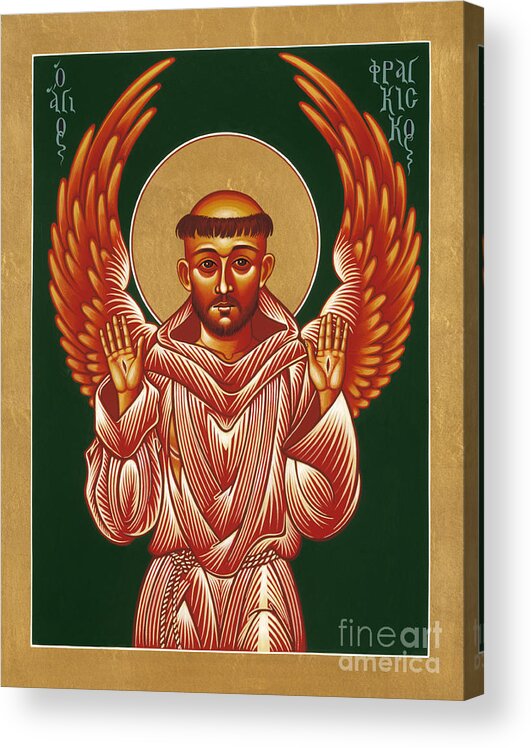 Seraphic Father Francis Acrylic Print featuring the painting Seraphic Father Francis 031 by William Hart McNichols