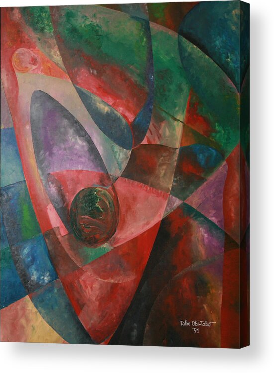 Series 1b Acrylic Print featuring the painting Series 1B by Obi-Tabot Tabe