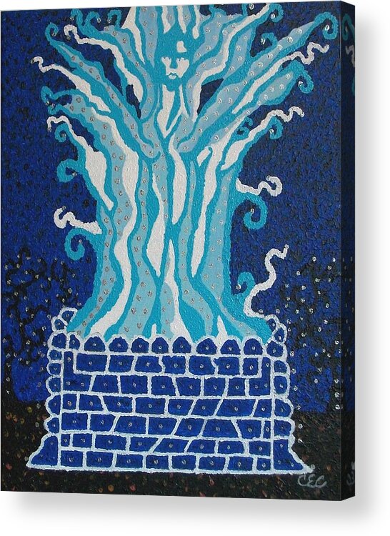 Goddess Acrylic Print featuring the painting She Rises by Carolyn Cable