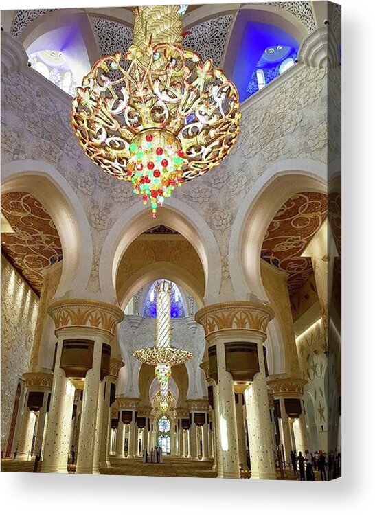 Mosque Acrylic Print featuring the photograph Sheikh Zayed Mosque by Awni H