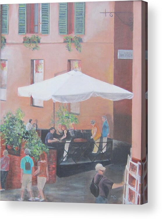Acrylic Painting On Board Acrylic Print featuring the painting Siena by Paula Pagliughi