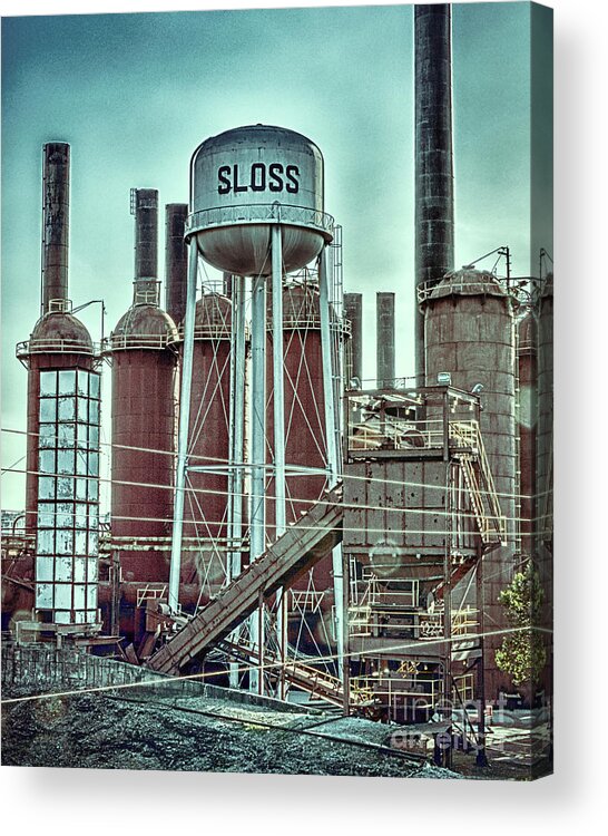 Sloss Acrylic Print featuring the photograph Sloss Furnaces Tower 3 by Ken Johnson