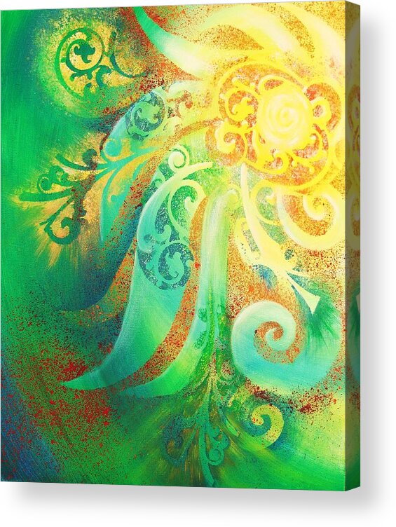Abstract Prints Acrylic Print featuring the painting Soleil by Reina Cottier