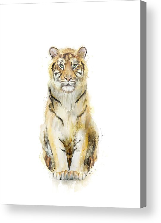 Tiger Acrylic Print featuring the painting Sound by Amy Hamilton