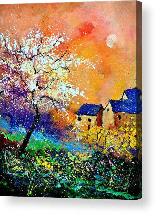 Landscape Acrylic Print featuring the painting Spring 50170 by Pol Ledent