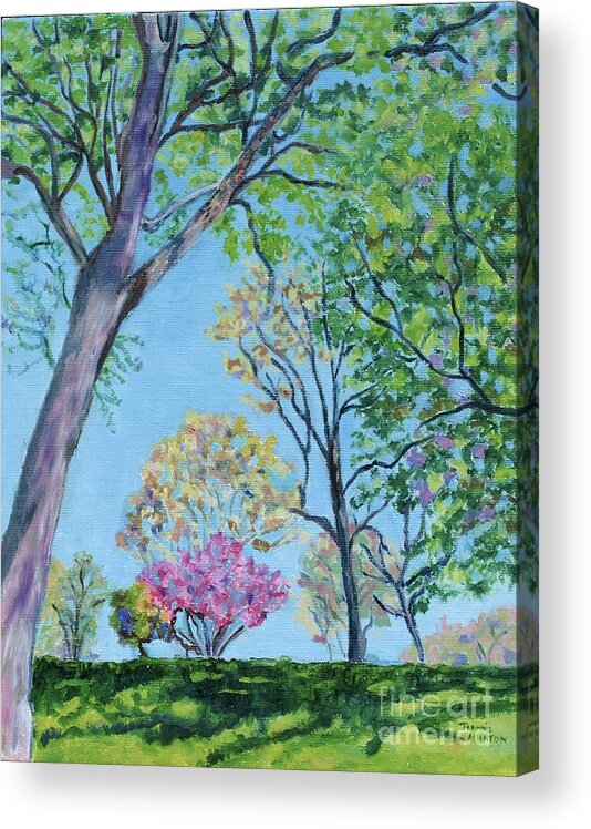 Trees Acrylic Print featuring the painting Spring Beauty by Jeannie Allerton
