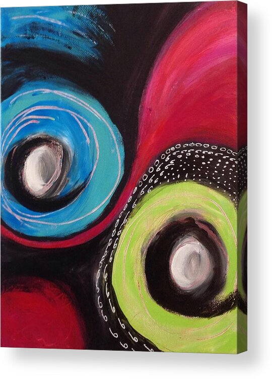  Acrylic Print featuring the painting Squiggles and Wiggles  by Suzzanna Frank