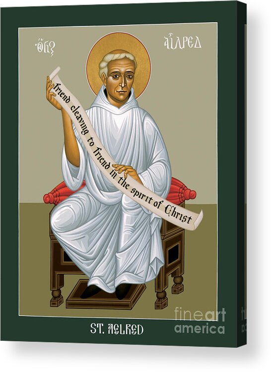 St. Aelred Of Rievaulx Acrylic Print featuring the painting St. Aelred of Rievaulx - RLAOR by Br Robert Lentz OFM